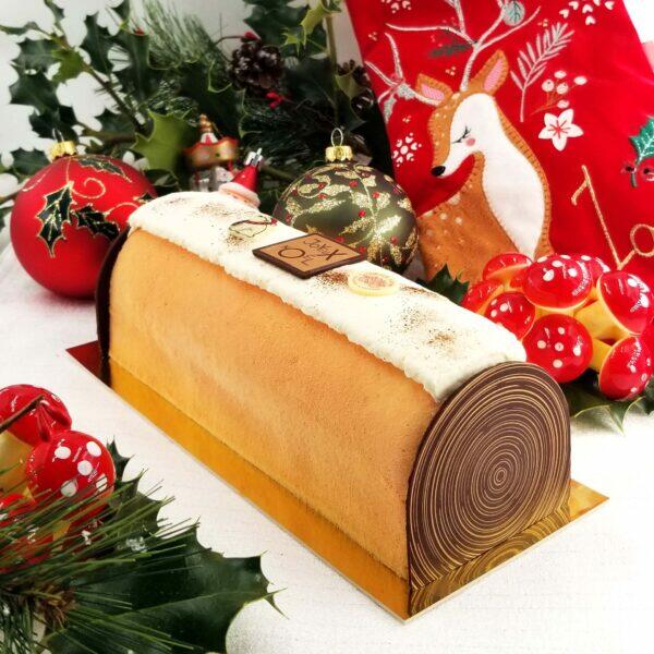 Buche Abricot - amandes - fleur d'oranger (8/10 Parts)