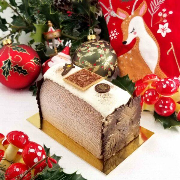 Buche Marron - vanille  Madagascar - noisette (4/5 parts)