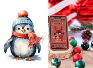 IPHONE en chocolat "Pingouin de Noël"