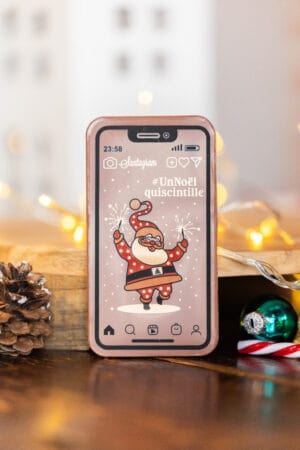 IPHONE en chocolat "Père Noël Scintillant"